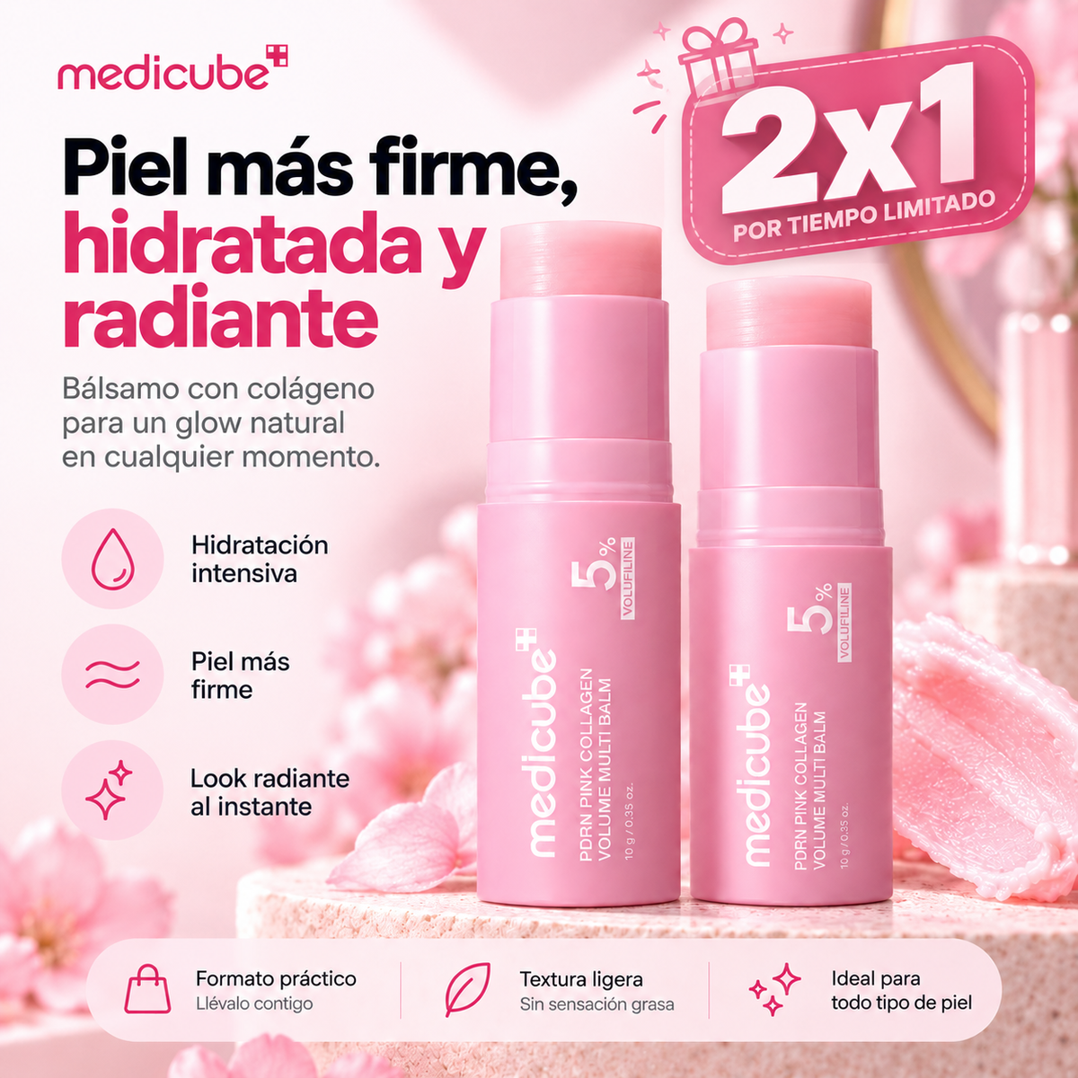 2x1 Medicube PDRN Pink Collagen: Tu botox de Bolsillo, sin Dolor
