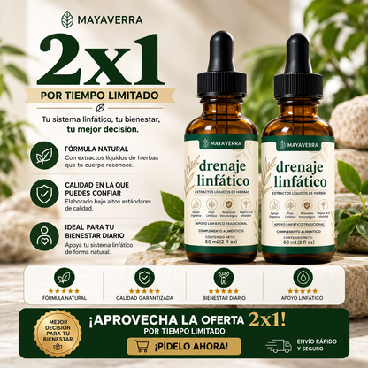 2X1 LYMPHATIC DRAINAGE™: Drenaje Linfático Natural, Reduce la hinchazon