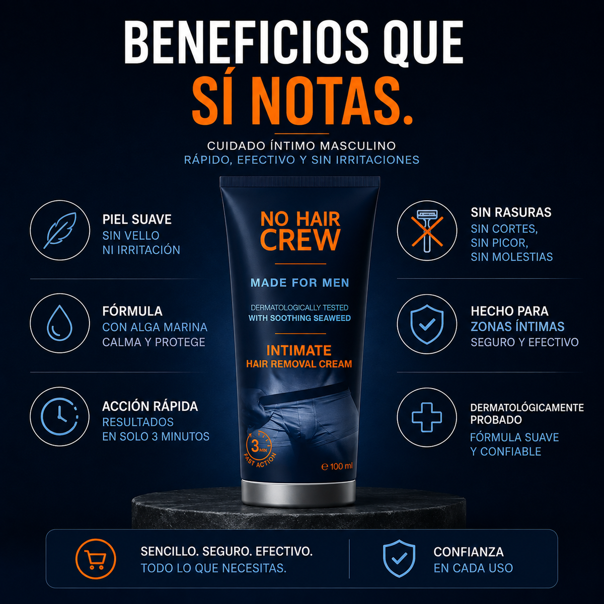 No Hair Crew™: Sin cuchillas, Sin cortes, Sin Pena