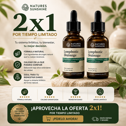 2X1 LYMPHATIC DRAINAGE™: Drenaje Linfático Natural, Reduce la hinchazon